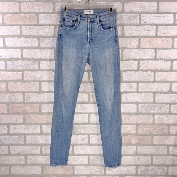 Agolde Sophie Midrise Skinny Raw Hem Jeans Size 25 - Picture 6 of 12